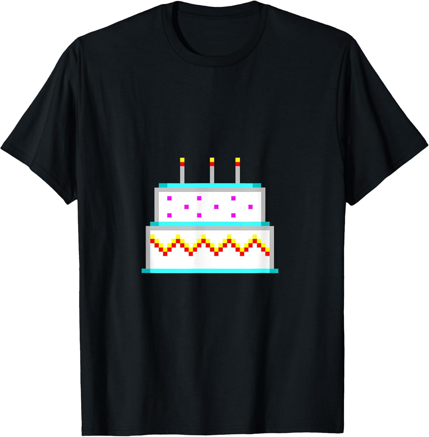 Birthday Cake Pixel Art T-Shirt