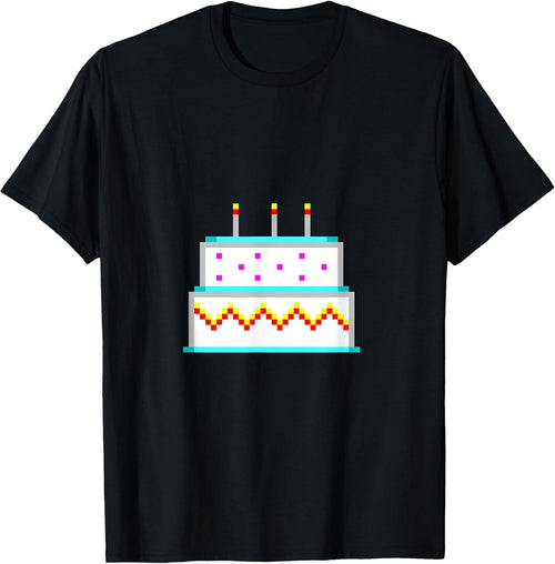 Birthday Cake Pixel Art T-Shirt