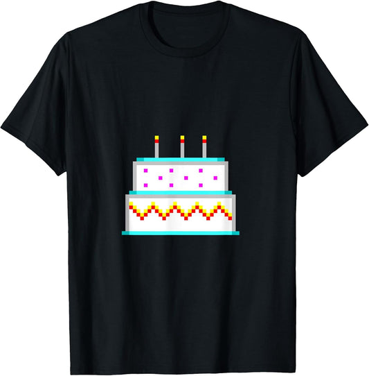 Birthday Cake Pixel Art T-Shirt
