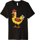 Pixel Graphic Chicken Retro Pixel Art Style Premium T-Shirt