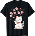 Cat Cherry Blossom Japan Anime T-Shirt