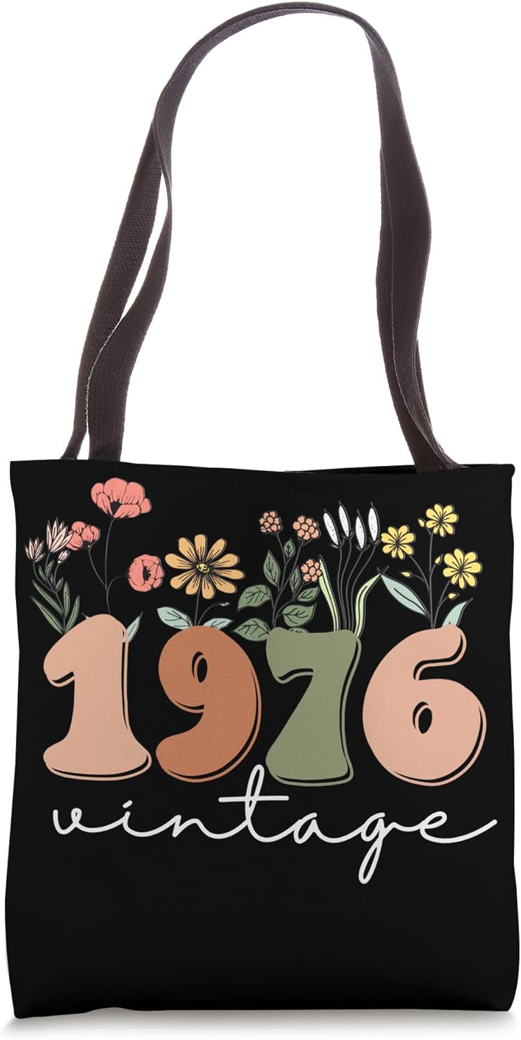 Vintage 1976 Tee Wildflower Retro 50 Birthday Tees