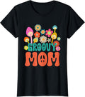 Retro Groovy Mom Gifts For Mother's Day Hippie Flower T-Shirt