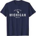 Michigan T Shirt Vintage Sports Design Retro MI Tee T-Shirt