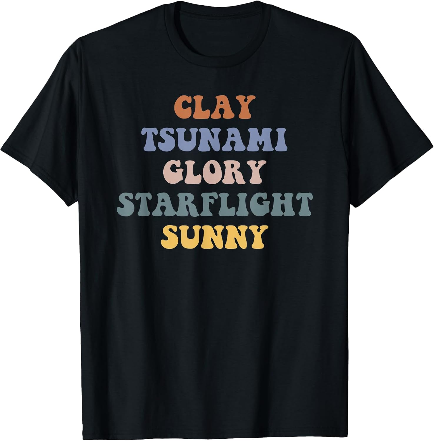 Clay Tsunami Glory Starflight Sunny Tees