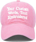 Custom Embroidered Baseball Hat Personalized Adjustable Cowboy Cap Add Your Text