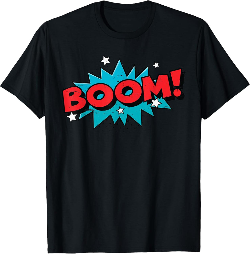 Boom! Comic Book Cartoon Funny Pop Art Design - Vintage T-Shirt