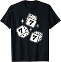 777 Lucky Dice Angel Number Blackwork T-Shirt, Small