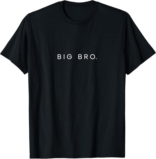 Big Bro Minimalist Lettering Brother Sibling T-Shirt