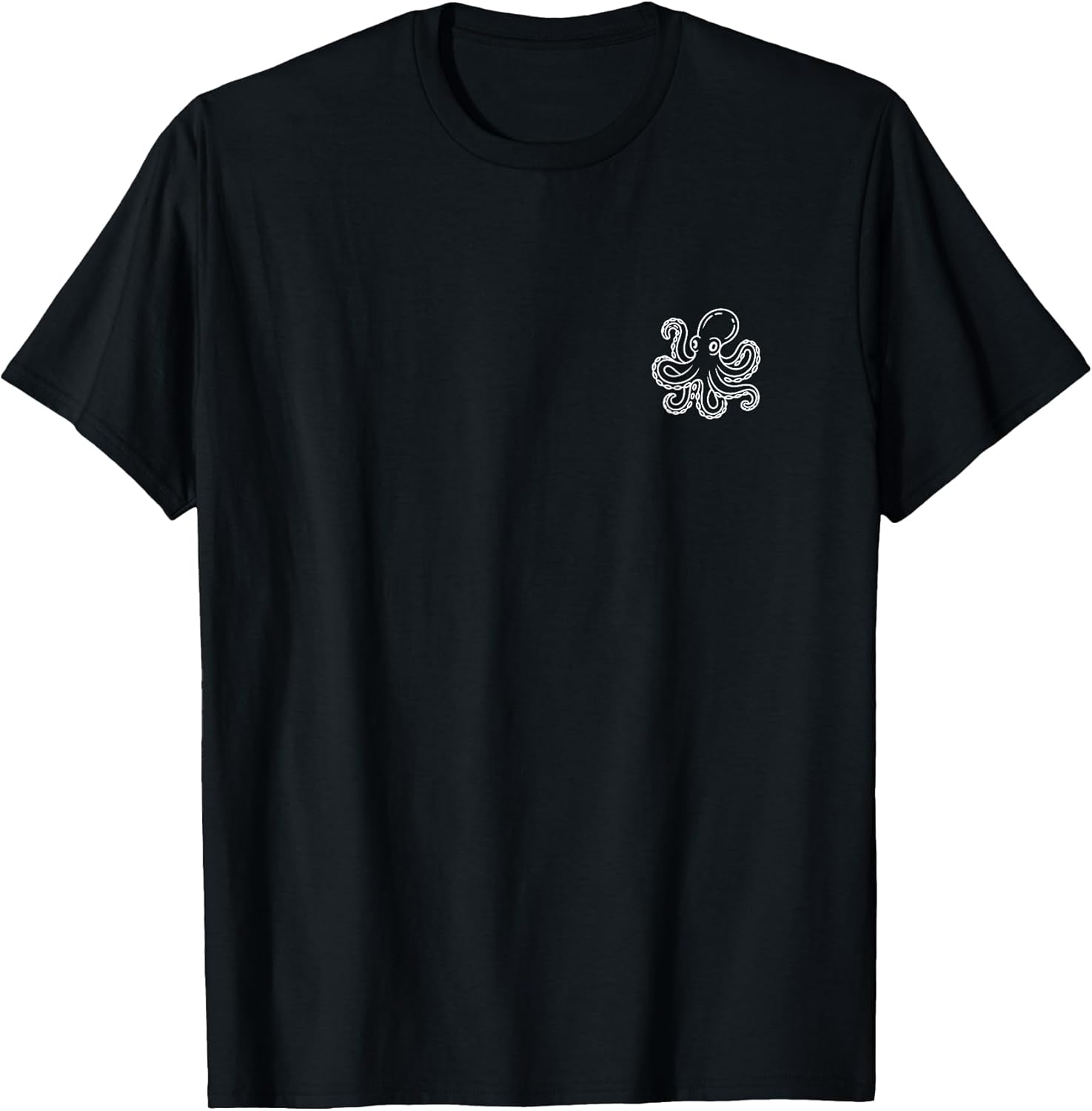 Octopus Minimalist Badge Patch Line Art T-Shirt
