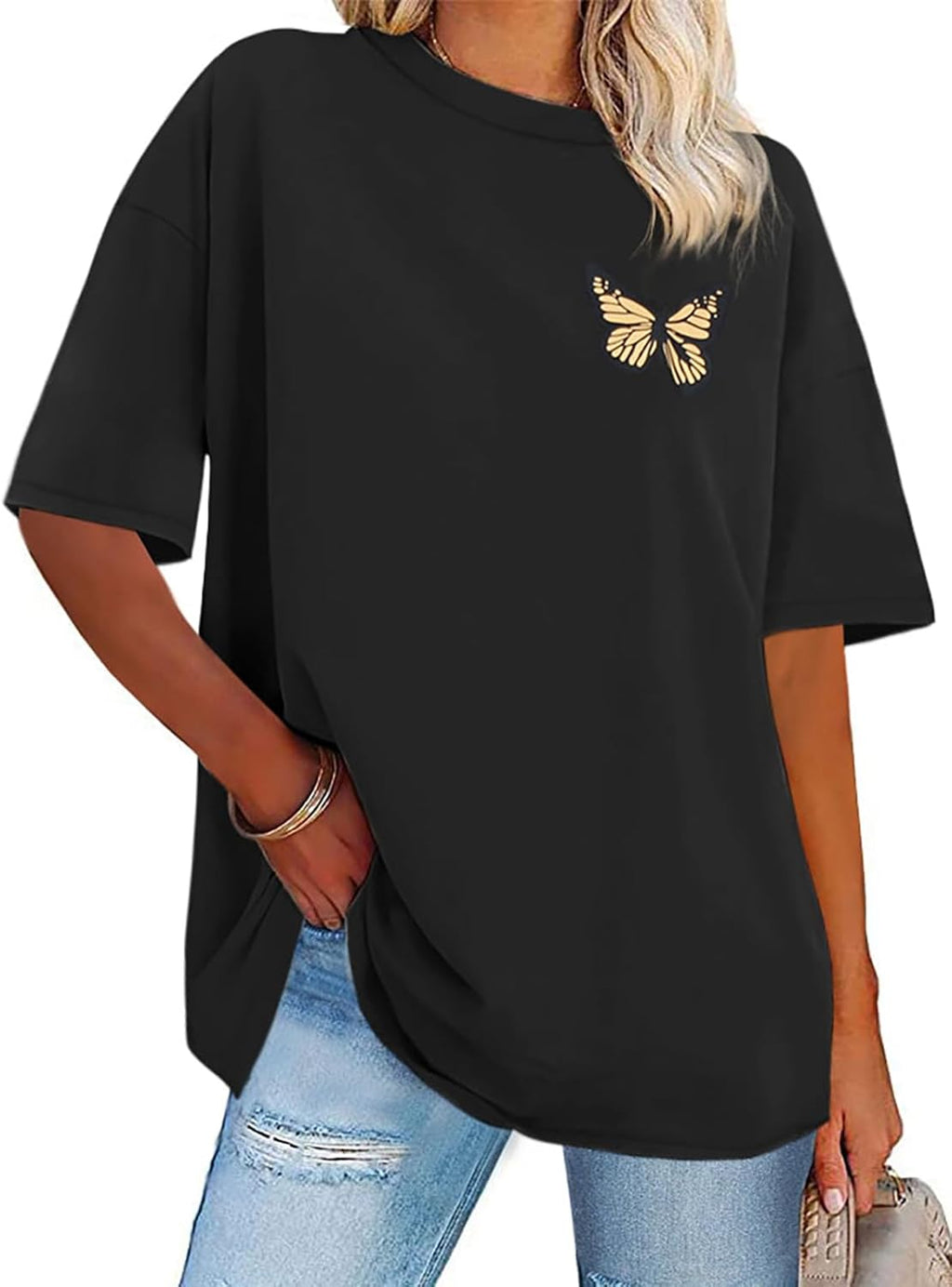 Womens Oversized Tshirt Graphic Tees Crew Neck Summer Short Sleeve Loose Fit Tops 2026