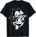 Trippy Felix Cat Blackwork T-Shirt