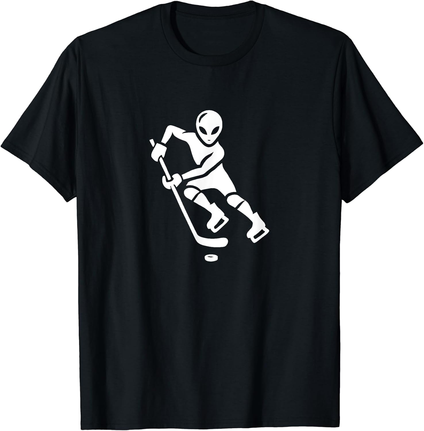 Alien Hockey Player Silhouette Minimalist
