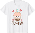 Cute Kawaii Boba Bubble Tea Cu-Tea Toddler Boys Girls T-Shirt