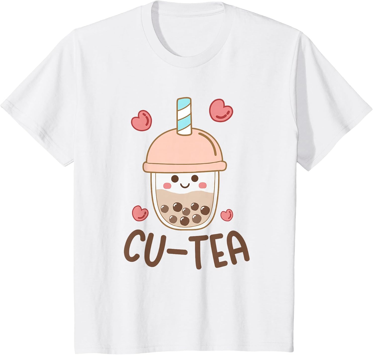 Cute Kawaii Boba Bubble Tea Cu-Tea Toddler Boys Girls T-Shirt