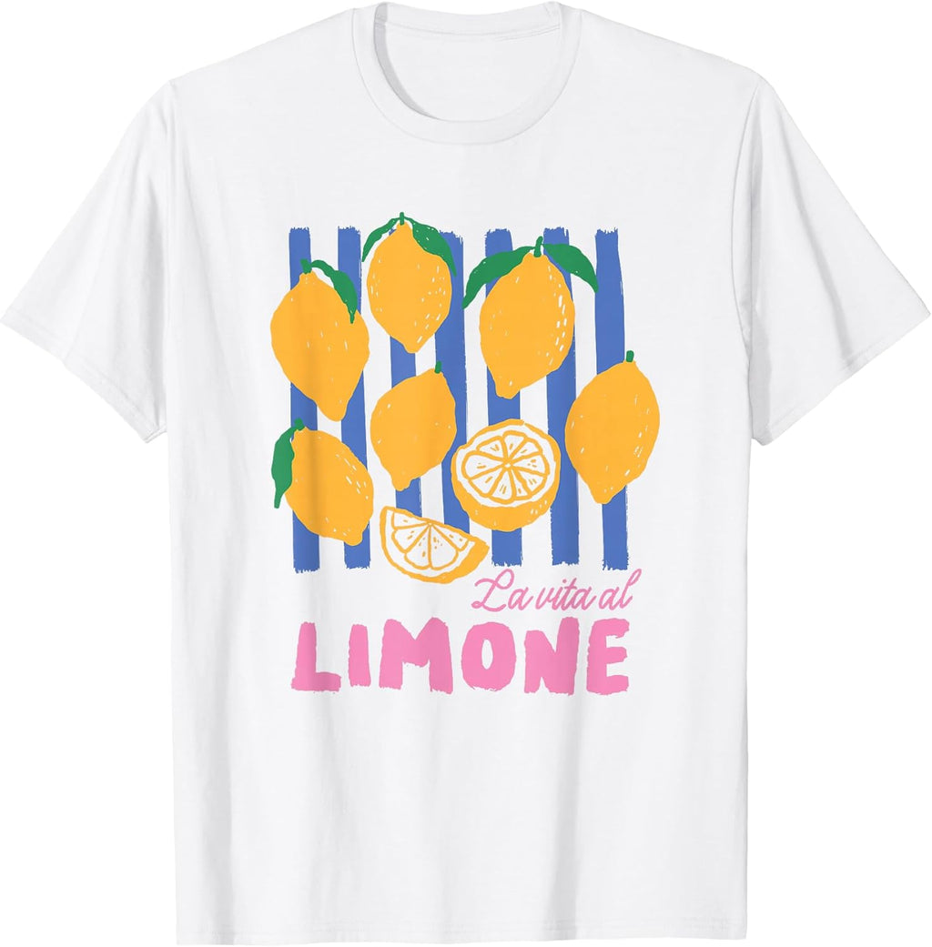 La Vita al Limone Funny Italian Lemon Fruit Summer Aesthetic T-Shirt