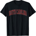 South Carolina SC Retro Vintage Athletic Sports Red Design T-Shirt