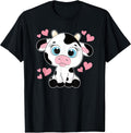 Cute Cow Pattern Kawaii Cow Lover Women Girls Kids Toddlers T-Shirt