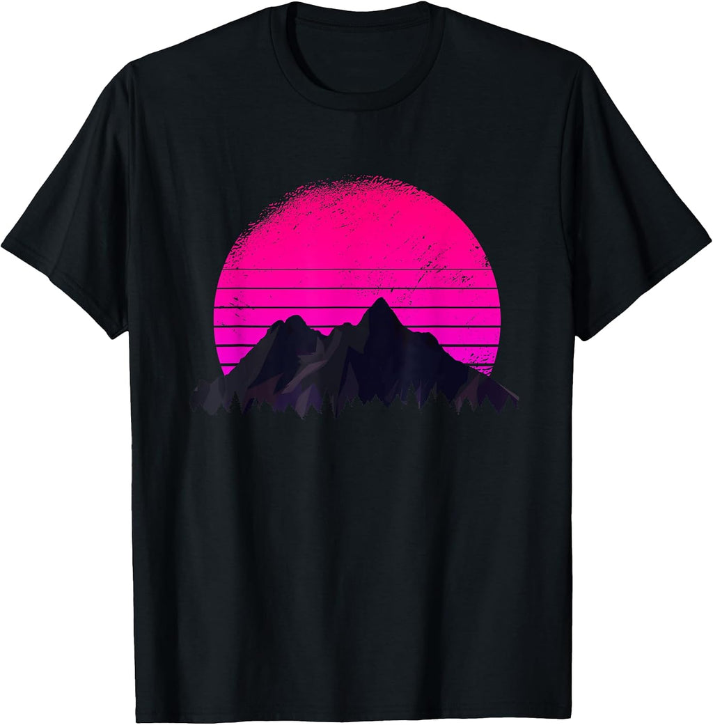 Cool Vaporwave Mountain Apparel