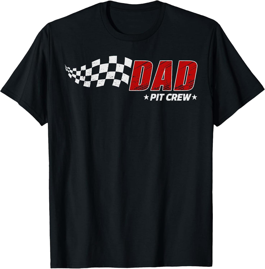 Dad Pit Crew Race Car Birthday Family Matching Pit Crew T-Shirt