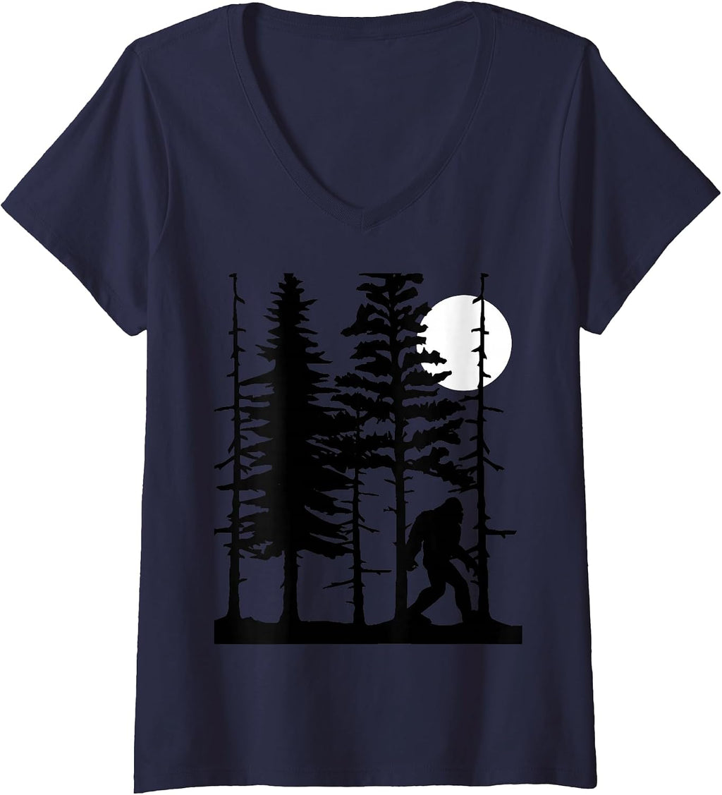 Bigfoot Hiding in Forest