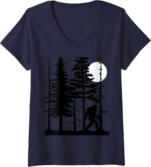 Bigfoot Hiding in Forest