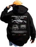 Men's Vintage Graphic Car Hoodies Long Sleeve Thermal Drawstring Hooded Sweatshirts Fall Pullovers