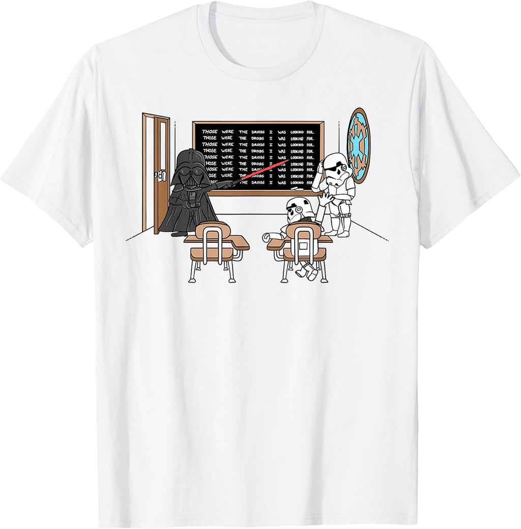 Darth Vader Those Were The Droids Classroom Doodle T-Shirt