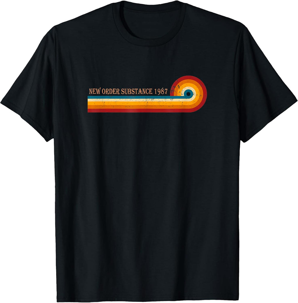 New Order 1987 Funny Music Retro Stripes