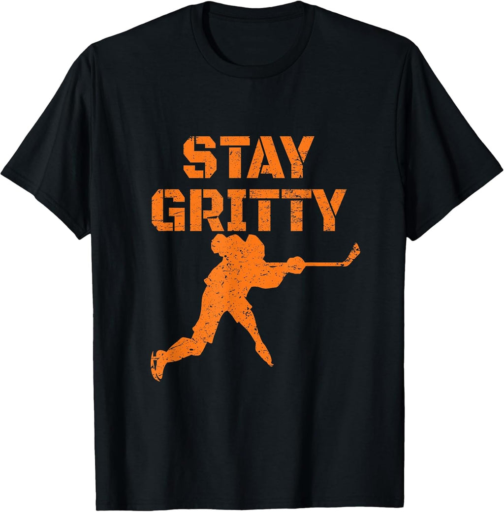 Stay Gritty Funny Ice Hockey Philly Gift Vintage T-Shirt