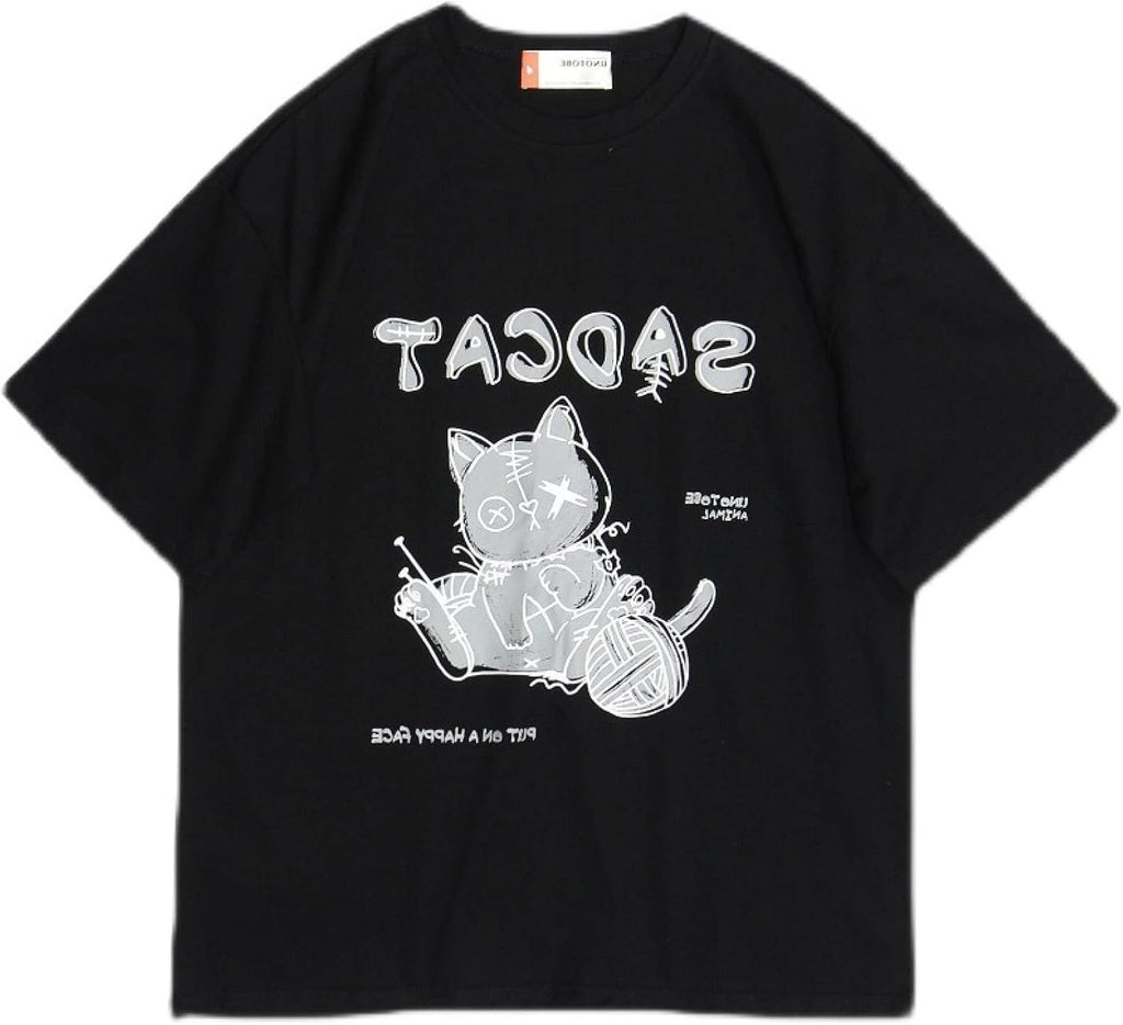 Harajuku Style Woman T-Shirt ins Style Cute Cartoon top Loose Short-Sleeved T-Shirt Kawaii Clothes