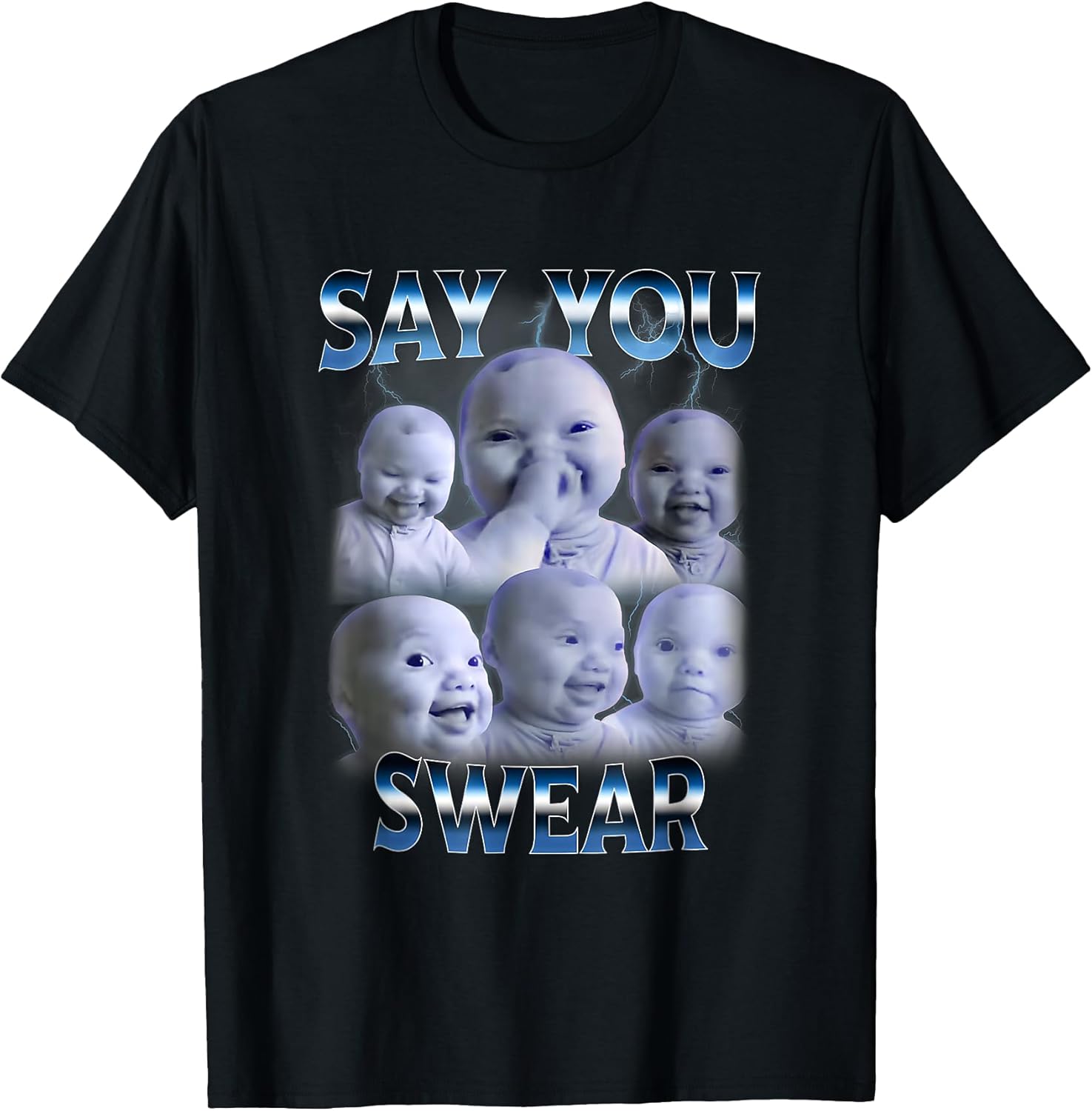 Say You Swear Ai Niche Baby Holding Back Laugh Genz T-Shirt