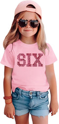 Birthday Girl Shirt 6th 7th 8th 9th Girls Birthday Tshirt Kids Bday Party Outfit Sequin Glitter Embroidery Tee Tops