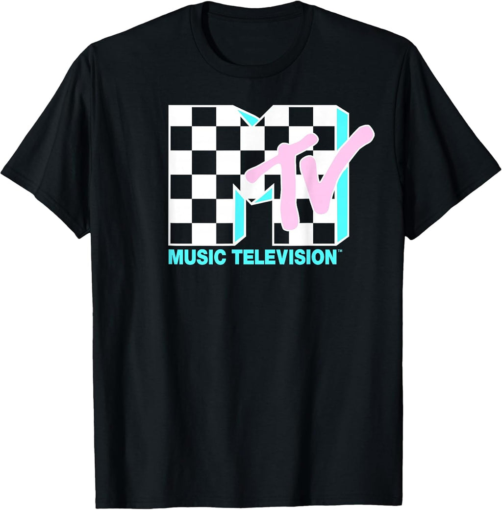 Neon Checkered Logo Graphic T-Shirt T-Shirt