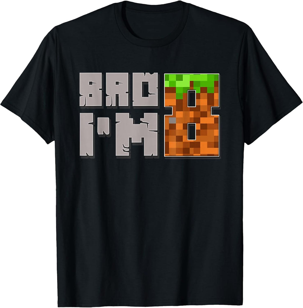 8th Birthday Boy Bro I’m 8 Year Old Gamer Pixel