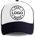 Bulk Custom Hats Made in USA Design Your Own Text Name Logo Photo, Personalized Baseball Hat for Men & Women Sports