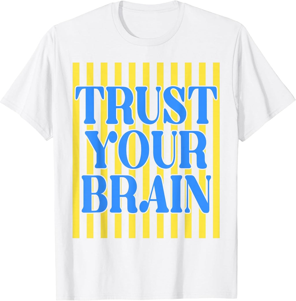 Retro Stripes Trust Your Brain Test Day Teachers Kids T-Shirt
