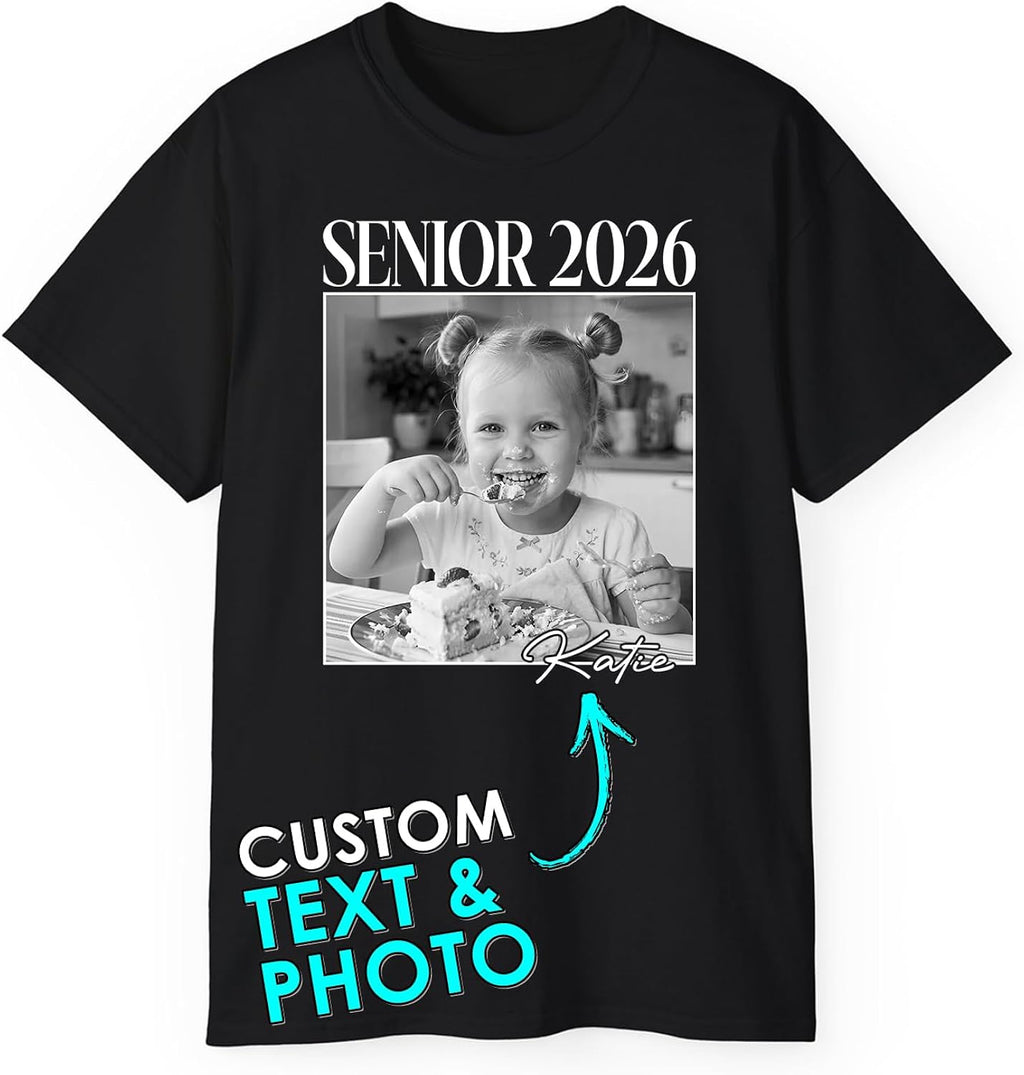 Custom Photo Shirt, Personalized Pictures T-Shirt, Custom Shirt with Face, Custom Graduation Shirt, Mom, Nurse,Teacher Gift