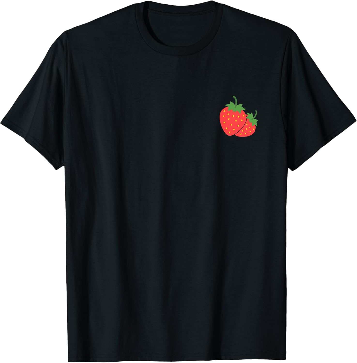Strawberry Pocket Shirt Strawberry Art T-Shirt Trendy T-Shirt