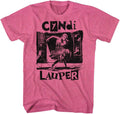 Cyndi Lauper Retro Pink Heather Adult Short Sleeve T Shirt Vintage Style 80s Pop Music Graphic Tees