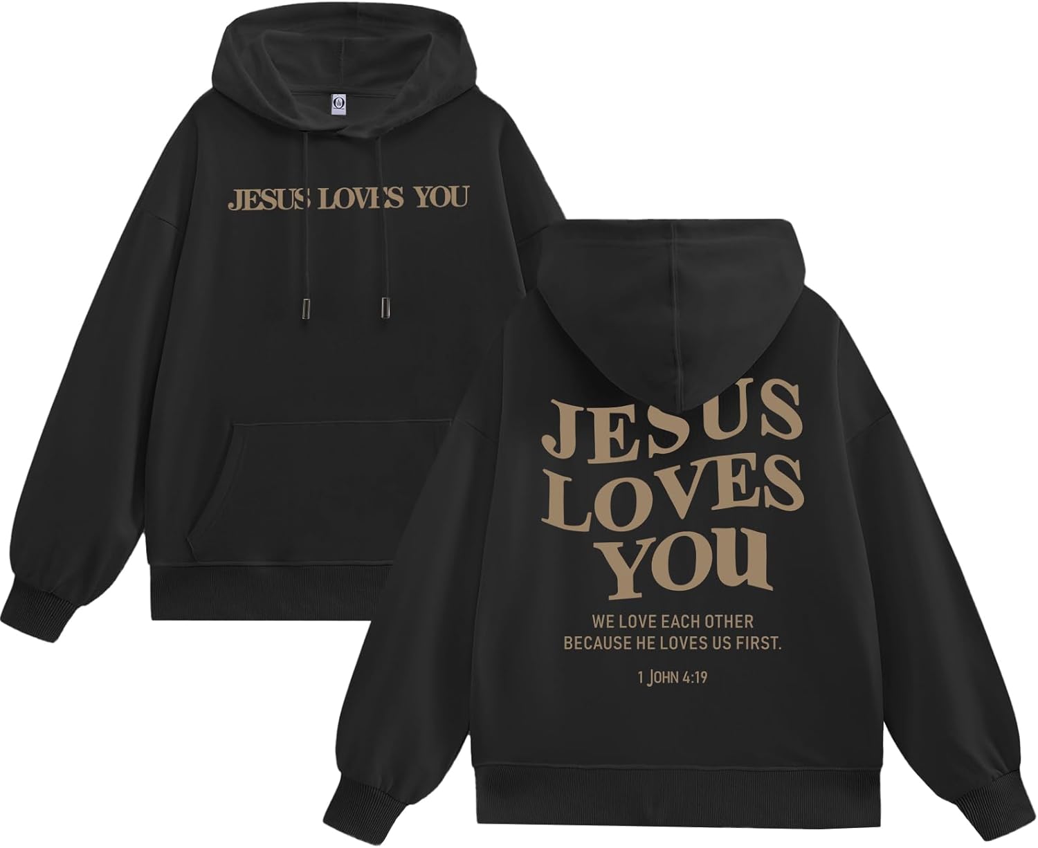 Christian Jesus Loves You Hoodies for Teen Religious Faith Sweatshirts Bible Verse Graphic Youth Thin Hoodies