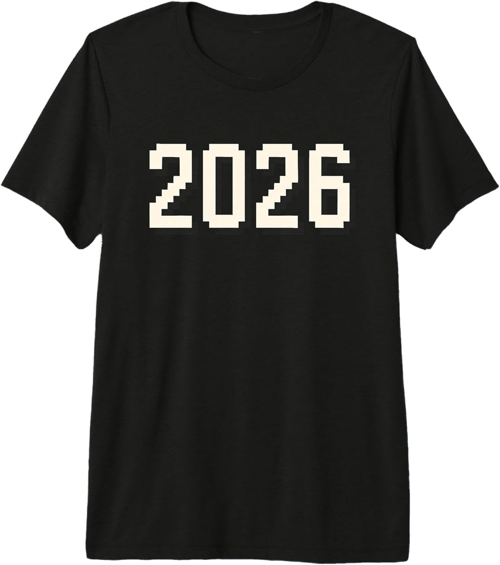 2026 Shirt Retro Pixel Art Nerdy Funny Design Premium Tri-Blend T-Shirt
