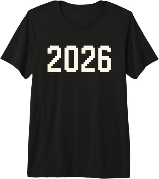 2026 Shirt Retro Pixel Art Nerdy Funny Design Premium Tri-Blend T-Shirt