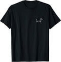 Dachshund Wiener Dog Minimalist Badge Patch Line Art T-Shirt