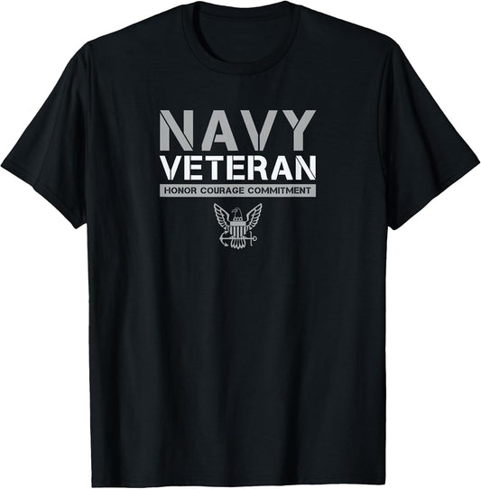 US Navy - Veteran Honor Courage Commitment T-Shirt