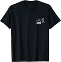 Minimalist Excavator Pocket Badge Icon Construction T-Shirt