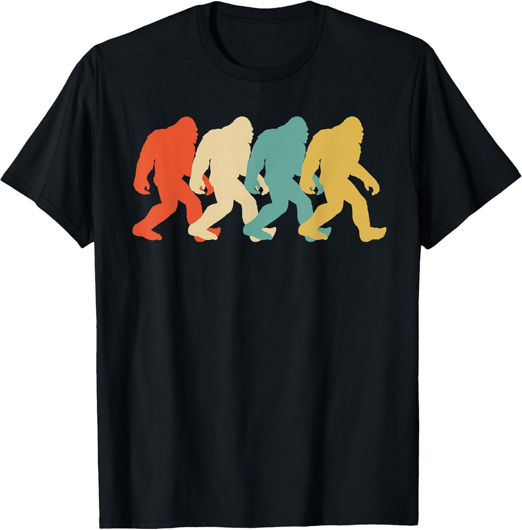 Bigfoot Silhouette Retro Pop Art Sasquatch Graphic T-Shirt T-Shirt