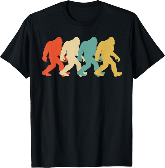 Bigfoot Silhouette Retro Pop Art Sasquatch Graphic T-Shirt T-Shirt