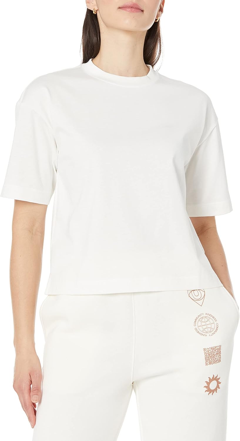 Women's Organic Cotton Drop Shoulder Relaxed Boxy Short-Sleeve T-Shirt (Available in Plus Size)