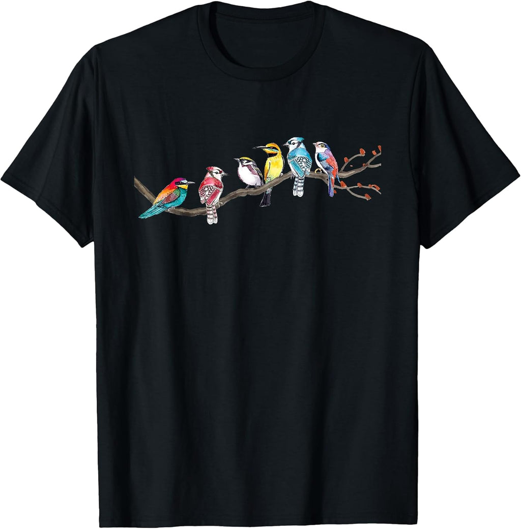 Birds On A Branch - Birding Bird Watching Bird Watcher T-Shirt Small